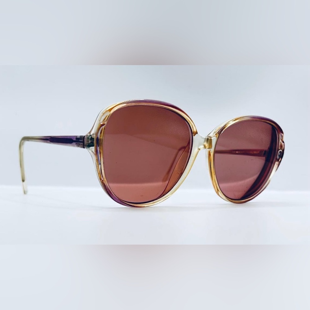 Vintage Ellen Purple Translucent Oval Sunglasses Frames Only